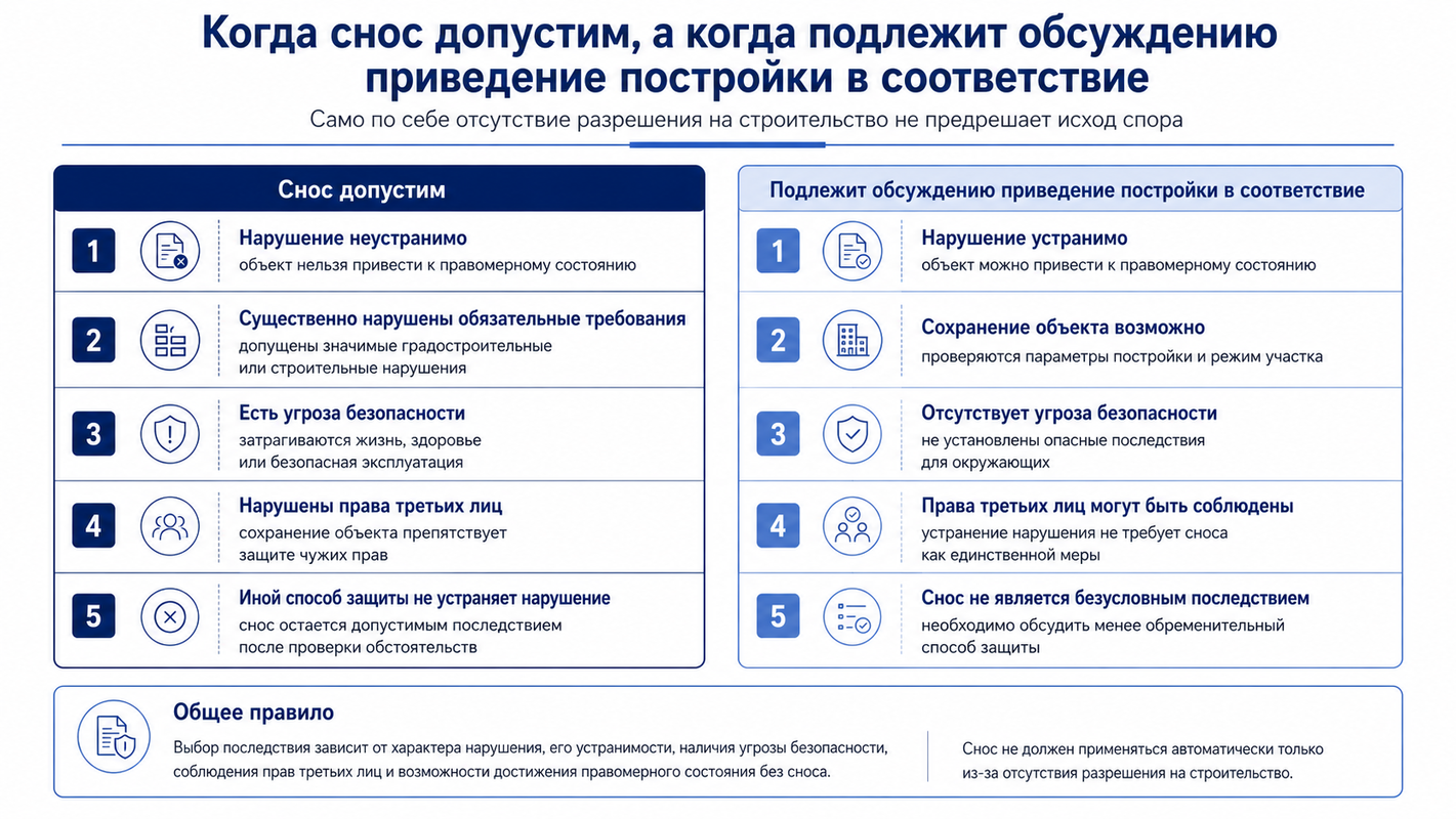 Снос самовольной постройки
