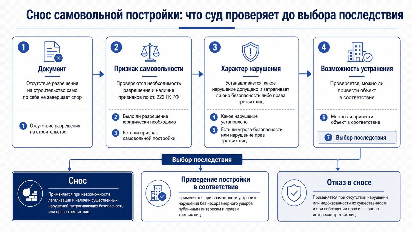 Снос самовольной постройки